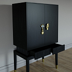 Кабинетный шкаф Elsa Dreams Black с 2-мя ящиками варинант исполнения - 2 | Loft Concept в Костроме