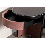 Дизайнерский письменный стол овальной формы с 2-мя выдвижными ящиками по бокам Parsec варинант исполнения - 4 | Loft Concept в Костроме