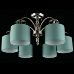 Люстра потолочная Nikoletta с бирюзовым плафоном варинант исполнения - 2 | Loft Concept в Костроме