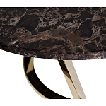 Стол журнальный коричневый на золотом основании Symphony of the Earth варинант исполнения - 1 | Loft Concept в Костроме