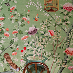 Обои ручная роспись Belvoir Pistachio варинант исполнения - 4 | Loft Concept в Костроме