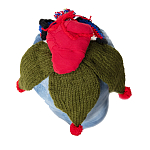 Подушка из джинсовой одежды и вязания Heart&Brain варинант исполнения - 1 | Loft Concept в Костроме