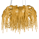 Люстра подвесная круглая с изогнутыми металлическими дугами и ниспадающими цепочками 65 см Atlantis Chain варинант исполнения - 7 | Loft Concept в Костроме