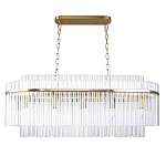 Люстра подвесная овальная со стеклянными трубками Nembus варинант исполнения - 1 | Loft Concept в Костроме