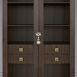 Дизайнерский шкаф витрина Elsa Dreams Walnut с 4-мя ящиками варинант исполнения - 2 | Loft Concept в Костроме