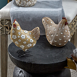 Статуэтка курица с текстурной поверхностью бежевого цвета Rustic Chicken варинант исполнения - 4 | Loft Concept в Костроме