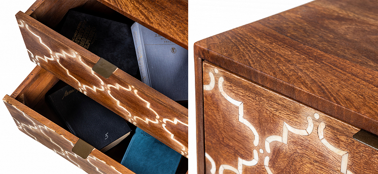 Тумба из натурального дерева Bone Inlay Тумба из натурального дерева Bone Inlay - Loft-Concept в Костроме