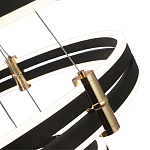 Люстра светодиодная с 3-мя плафонами в форме колец из акрила и алюминия с пультом для регулировки света Ring Horizontal Anthracite варинант исполнения - 3 | Loft Concept в Костроме