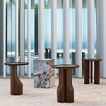 Приставной столик из массива дерева Walnut варинант исполнения - 12 | Loft Concept в Костроме