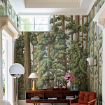 Обои ручная роспись Redwoods Sequoia on Sterling Silver gilded paper варинант исполнения - 1 | Loft Concept в Костроме