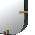 Зеркало настенное в черной металлической раме Mirror Cardinal варинант исполнения - 2 | Loft Concept в Костроме