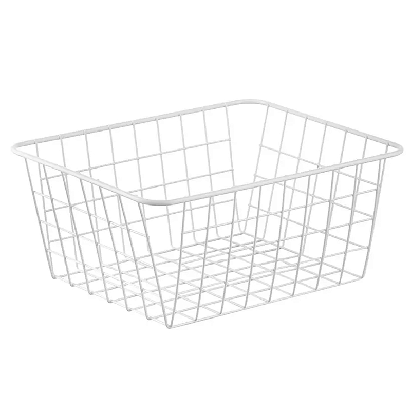 Корзина для хранения железная Iron Basket S Белый Черный Корзина для хранения железная Iron Basket S Белый Черный в Костроме | Loft Concept