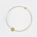 Бра светодиодное круглой формы с рамкой цвета латунь Ring Horizontal варинант исполнения - 1 | Loft Concept в Костроме