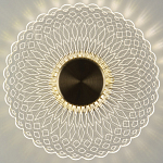 Бра в форме диска Loggia White Patterns Acrylic Wall Lamp варинант исполнения - 2 | Loft Concept в Костроме