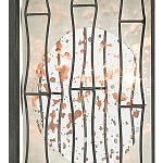 Бра с круглой зеркальной вставкой с эффектом ржавчины Stunning Radiance варинант исполнения - 1 | Loft Concept в Костроме