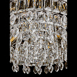 Круглая люстра с хрустальными подвесками на серебряном каркасе Gorgeous Crystal Light варинант исполнения - 7 | Loft Concept в Костроме