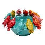 Декоративное дизайнерское блюдо разноцветные попугаи  варинант исполнения - 1 | Loft Concept в Костроме