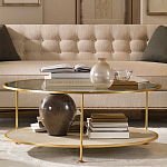 Кофейный стол круглый с полкой на 3-х ножках Round Textured Coffee Table варинант исполнения - 1 | Loft Concept в Костроме