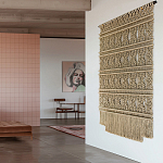 Панно на стену плетеное Макраме бежевый цвет  варинант исполнения - 4 | Loft Concept в Костроме