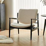 Кресло с каркасом и ножками из древесины и мягкими сиденьем и спинкой Venice варинант исполнения - 3 | Loft Concept в Костроме