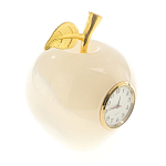 Часы настольные в виде яблока из натурального камня Оникс Stone Clock варинант исполнения - 4 | Loft Concept в Костроме