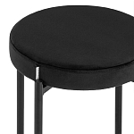 Табурет с мягким круглым сиденьем RIO Black варинант исполнения - 4 | Loft Concept в Костроме
