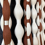 Дизайнерский Декор на стену с кисточками из хлопковых нитей wall panel Thread brushes варинант исполнения - 3 | Loft Concept в Костроме