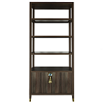 Стеллаж со стеклянными полками Elsa Dreams Walnut варинант исполнения - 7 | Loft Concept в Костроме