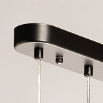 Люстра с 3-мя плафонами волнообразной формы цвета янтарь и 2-мя прозрачными шарообразными плафонами Lucid Rain  варинант исполнения - 10 | Loft Concept в Костроме