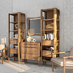 Комод из массива дуба с 3-мя ящиками Tasteful Furniture варинант исполнения - 3 | Loft Concept в Костроме