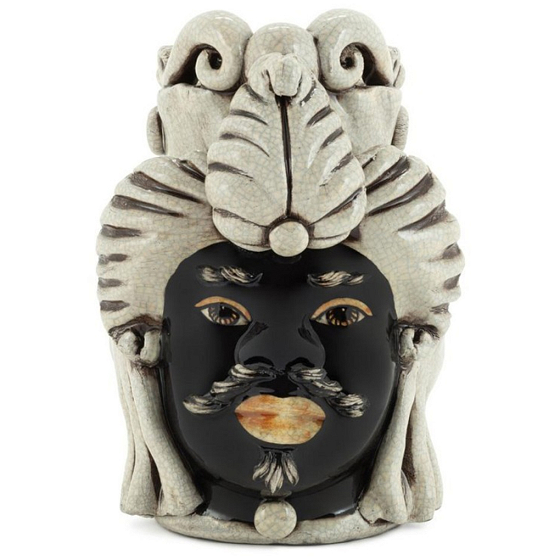 Ваза Vase Moro Man Small Dark Brown Черный Бежевый Ваза Vase Moro Man Small Dark Brown Черный Бежевый в Костроме | Loft Concept