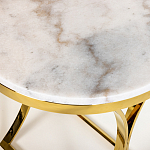 Кофейный столик на подстолье золотого цвета Noelle варинант исполнения - 4 | Loft Concept в Костроме