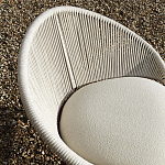 Дизайнерское уличное кресло с веревочной спинкой PETALO Armchair варинант исполнения - 4 | Loft Concept в Костроме