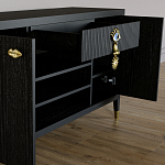 Комод-буфет Elsa Dreams Black с открытыми полками   варинант исполнения - 1 | Loft Concept в Костроме