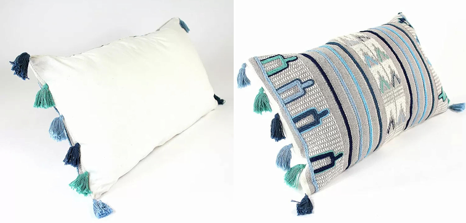 Чехол на подушку Blue Ikat Чехол на подушку Blue Ikat - Loft-Concept в Костроме