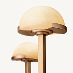 Люстрас 3-мя мраморными плафонами в форме купола Light Warm Light варинант исполнения - 4 | Loft Concept в Костроме