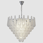 Люстра с подвесками из рифленного стекла в форме капель Textured Glass Chandelier варинант исполнения - 9 | Loft Concept в Костроме