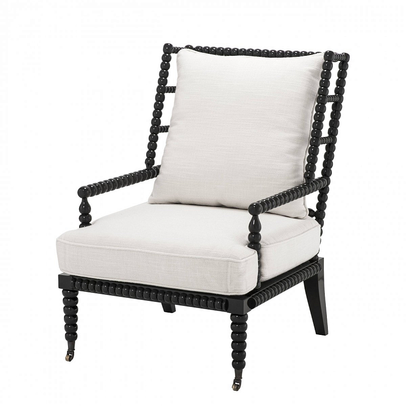 Кресло Eichholtz Chair Brandon Белый Черный Кресло Eichholtz Chair Brandon Белый Черный в Костроме | Loft Concept