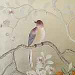 Обои ручная роспись Temple Newsam White Gold gilded silk варинант исполнения - 5 | Loft Concept в Костроме