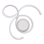 Бра белого цвета с изогнутыми световыми линиями и круглым основанием Luke Lampco Tracer Lamp варинант исполнения - 1 | Loft Concept в Костроме