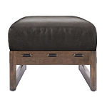 Банкетка Duncan винтажная черная кожа варинант исполнения - 2 | Loft Concept в Костроме