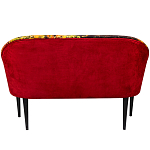 Диван двухместный из натурального бука красный с цветным принтом Impressionism in Art варинант исполнения - 2 | Loft Concept в Костроме