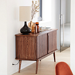 Низкий буфет с 2-мя раздвижными дверцами Toinette Light Cupboard варинант исполнения - 13 | Loft Concept в Костроме