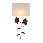 Бра с  каркасом в виде цветков розы и тканевым абажуром Flowers and Fox Roses варинант исполнения - 1 | Loft Concept в Костроме