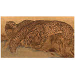 Картина с изображением Леопардов Leopards by stream варинант исполнения - 3 | Loft Concept в Костроме