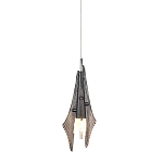 Подвесной светильник с черной металлической основой и рельефным плафоном Glass Pod варинант исполнения - 1 | Loft Concept в Костроме