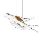 Подвесной светильник с прозрачной стеклянной птичкой Serip Voa варинант исполнения - 1 | Loft Concept в Костроме