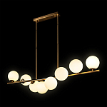 Люстра на штанге с 8-ю белыми шарообразными плафонами Bubble Chandelier варинант исполнения - 3 | Loft Concept в Костроме