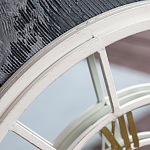 Зеркало настенное в белой металлической раме в виде часов Mirror Tower Clock варинант исполнения - 2 | Loft Concept в Костроме