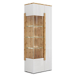 Шкаф-витрина двухдверная с белым глянцевым фасадом Grace of Furniture варинант исполнения - 1 | Loft Concept в Костроме